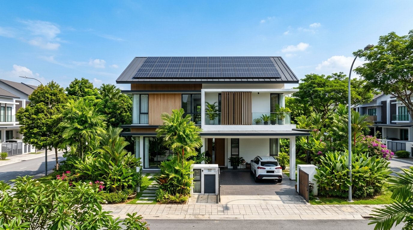 Malaysian terrace house solar pa…