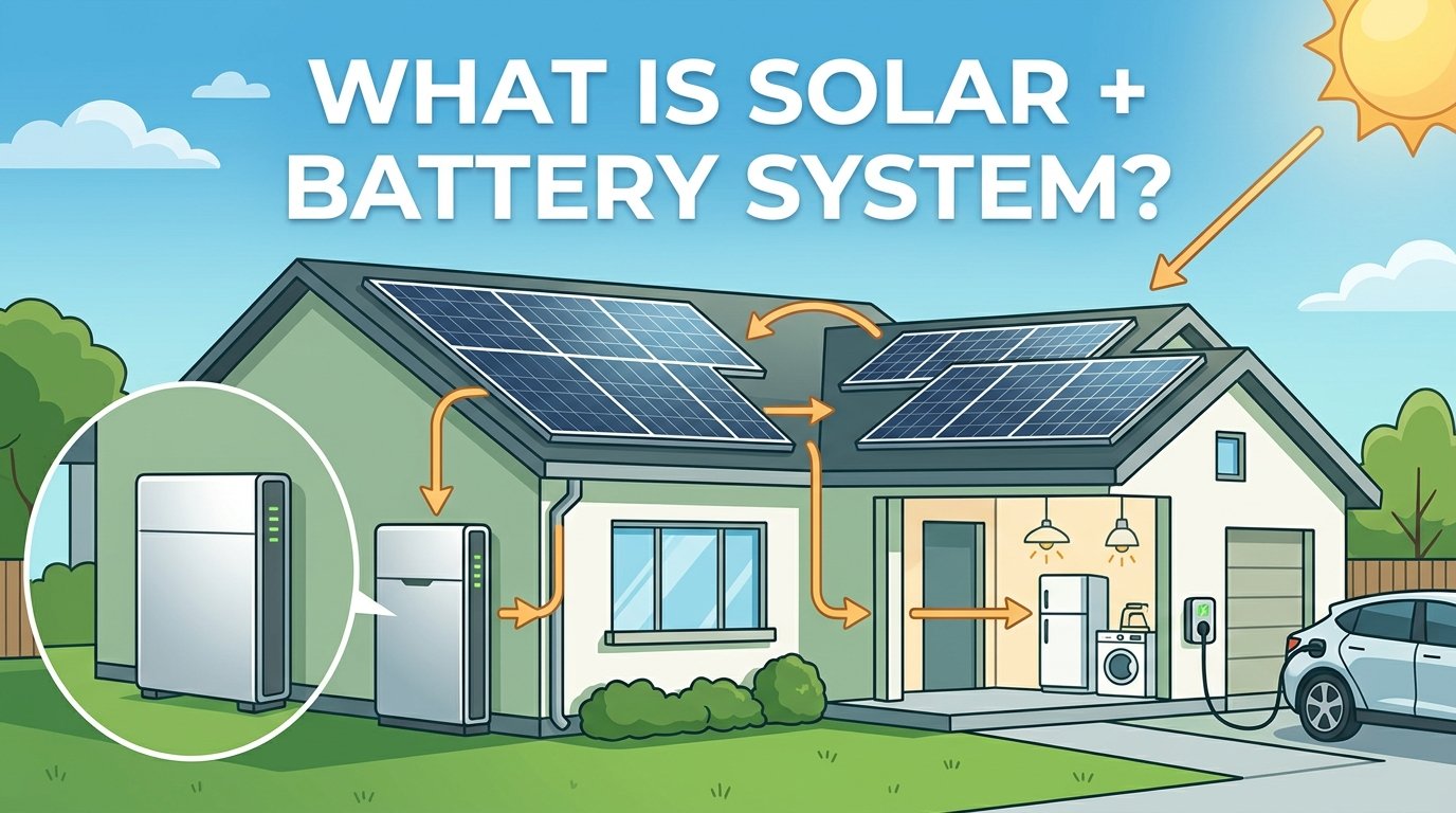 Solar battery system article