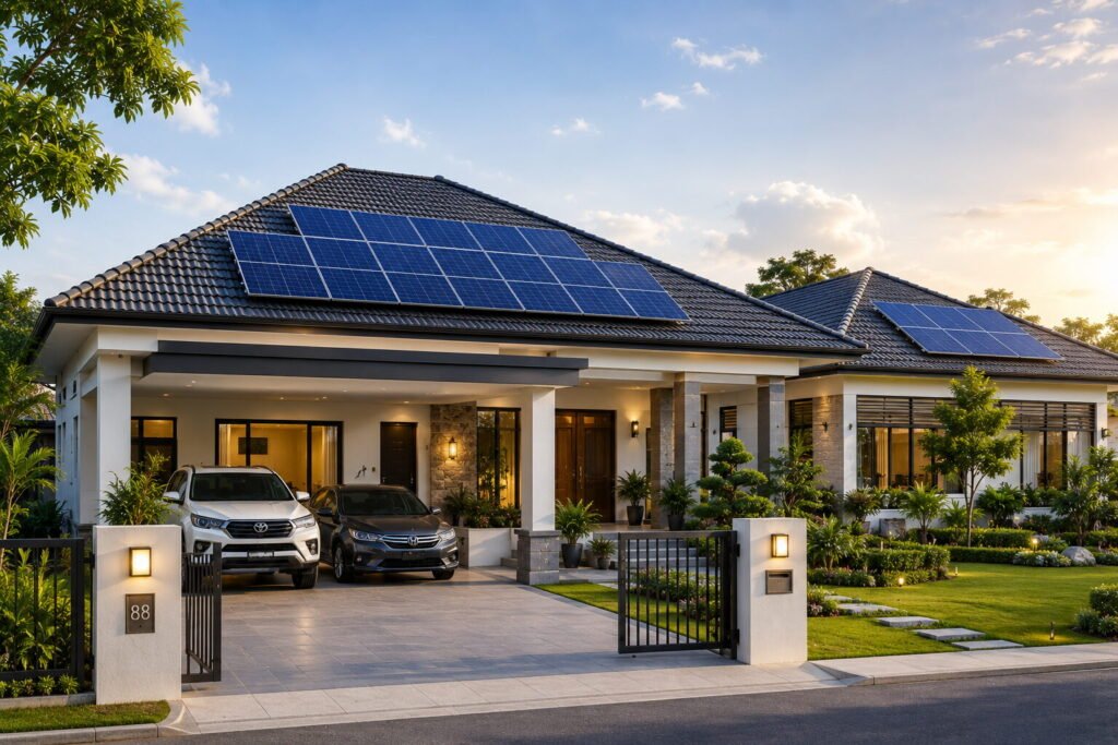 Banglo dengan solar