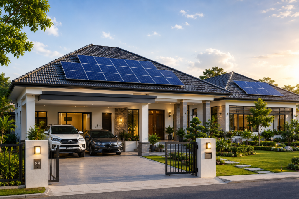 Bungalows with solar