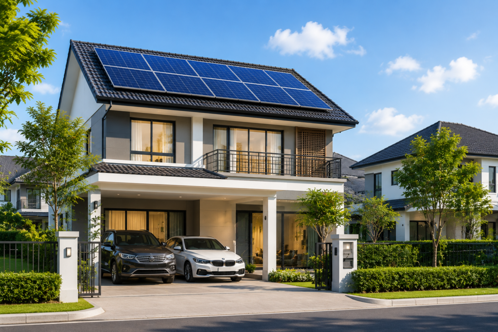 Detached Houses for solar system