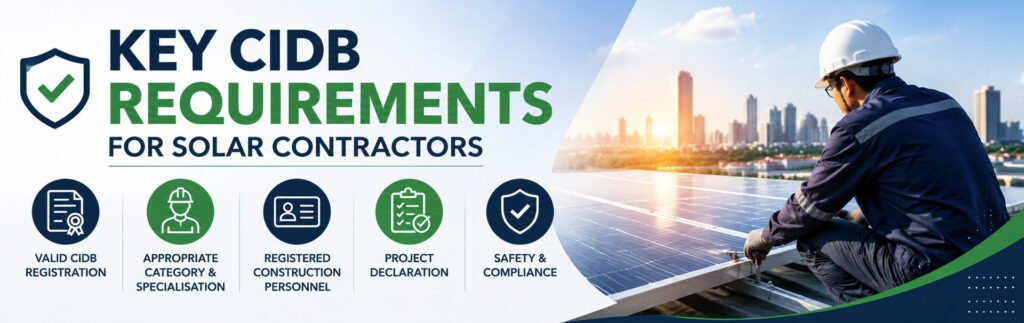 Keperluan utama CIDB untuk kontraktor solar