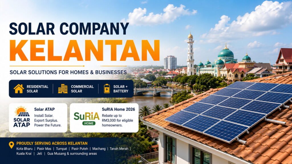 Syarikat Solar Kelantan Penyelesaian Solar untuk Rumah & Perniagaan