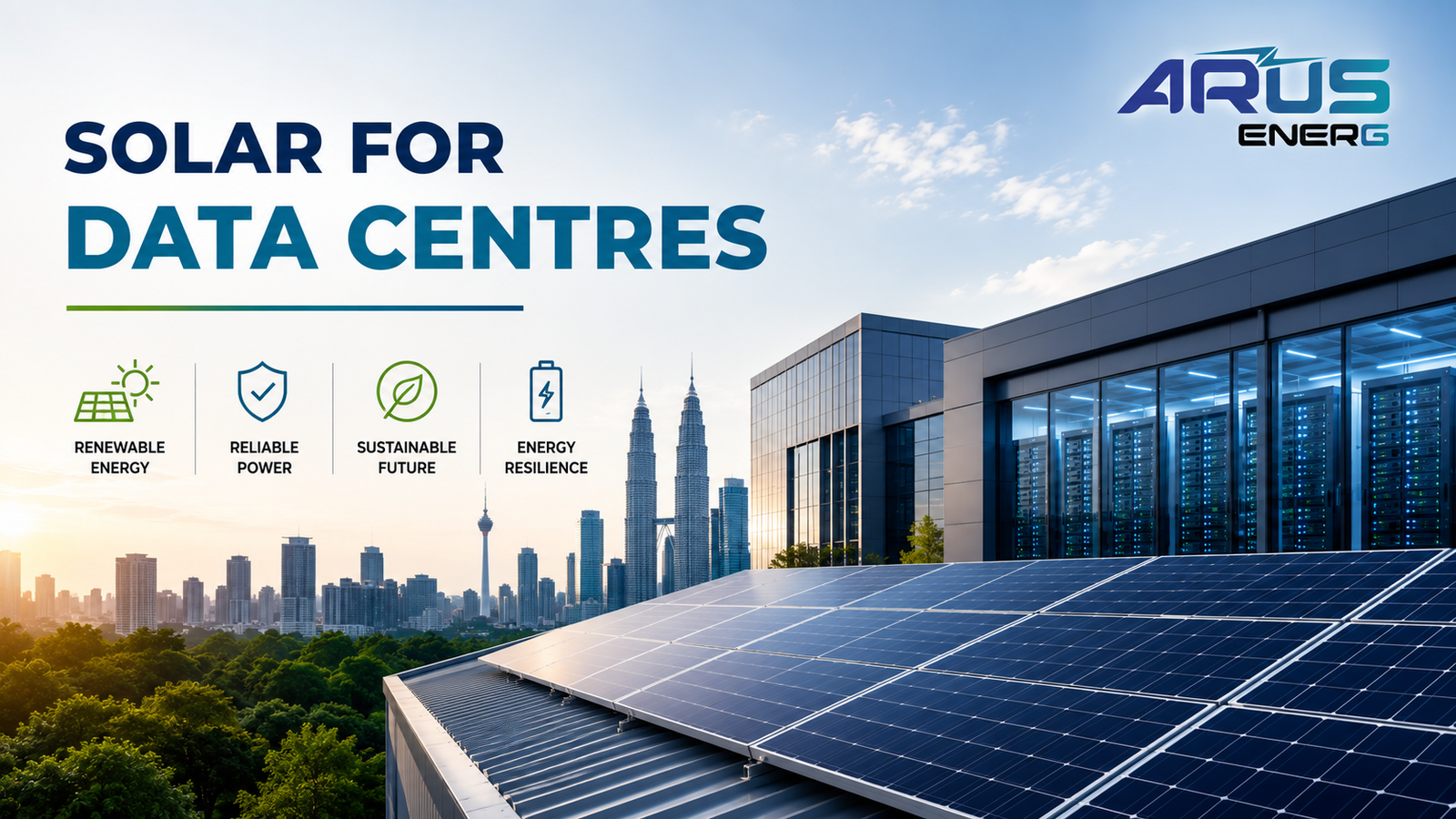 Solar power for data centres vision arus energ