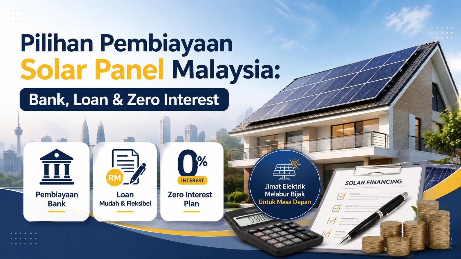 Pilihan Pembiayaan Solar Panel Malaysia Bank, Loan & Zero Interest