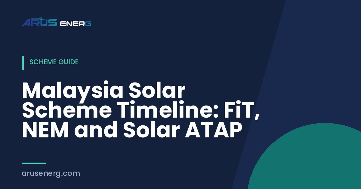 Malaysia Solar Scheme Timeline: FiT, NEM and Solar ATAP